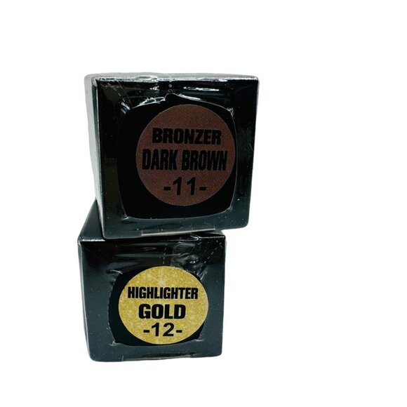 2 pack Evpct Bronzer Stick Dark Brown & Highlighter Stick Gold - Picture 2 of 4